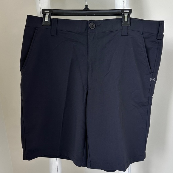 Under Armour Black Athletic Shorts for Versatile Performance and Golf Size 36” - Picture 1 of 9